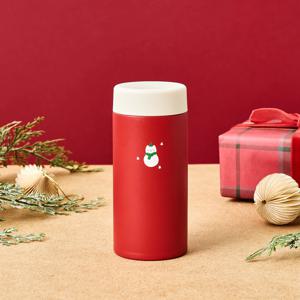 L 크리스마스 뚱냥이 보온보냉텀블러 180ML 레드