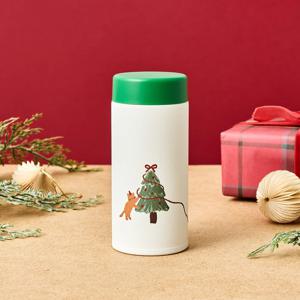 L 크리스마스 뚱냥이 보온보냉텀블러 180ML 그린