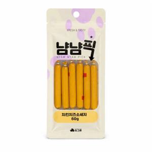 냠냠픽 강아지 고양이 겸용 간식 치킨치즈소세지 60g