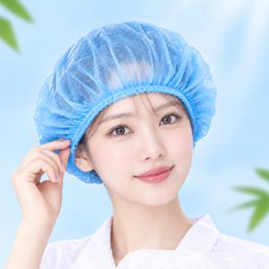 부직포 헤어캡 100매 일회용 위생모 식당 급식실 조리모 공장 방진모 피부관리실 위생모자