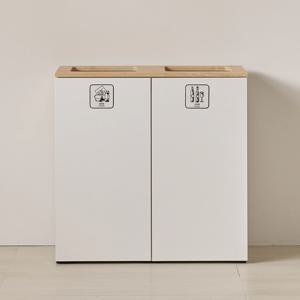 원타치 800 405 800 1단 2칸  분리수거함 쓰레기통 70L+봉투20매