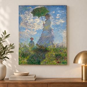 모네 양산을 든 여인 명화 그림 캔버스 액자 거실 인테리어