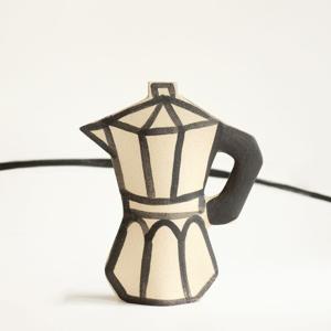 커피포트 세라믹 화병 수작업 인테리어 꽃병 Coffee Pot Vase