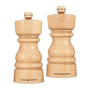 런던 시리즈 - 소금 후추 그라인더 선물 세트 - 내츄럴비치 130mm