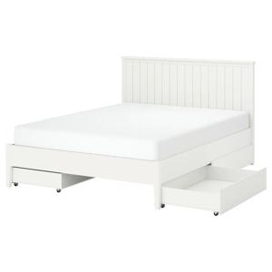 굴라베리+루뢰위 수납침대프레임 화이트 150x200cm