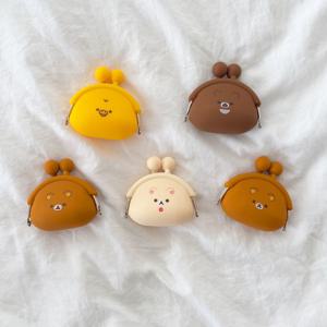 리락쿠마 랜덤 똑딱이 실리콘 동전 지갑 코리락쿠마 키이로이토리 차이로이코구마 5종