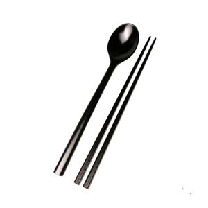 국내산 나무 천연 옻칠 타원 수저세트 정제칠 1벌