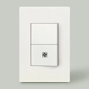나노 플레인 스위치 2구 (팬마크) / 화이트 화장실 환풍기 1개용 커버