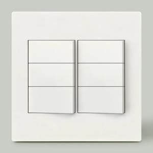 나노 플레인 스위치 6구 (하단3로) /  화이트 전기 전등 삼로 2개용 커버