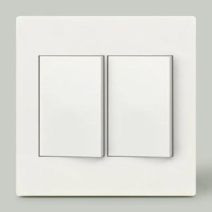 나노 플레인 스위치 중 2구 / 화이트 전기 전등 스위치커버 2개용 커버
