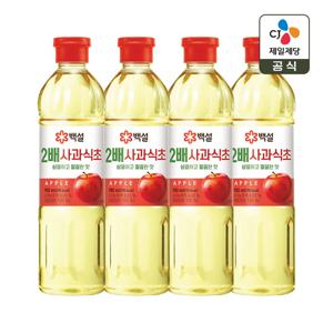 백설 2배 사과식초 900ml x4개