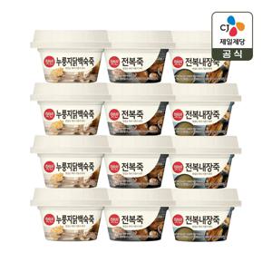 햇반죽 맞춤토핑 프리미엄 3종(누룽지닭백숙죽4개+전복죽4개+전복내장죽4개)
