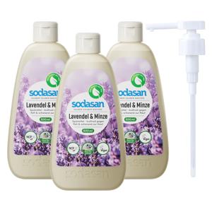 소다산 주방세제 라벤더&민트 500ml 3개+전용펌프