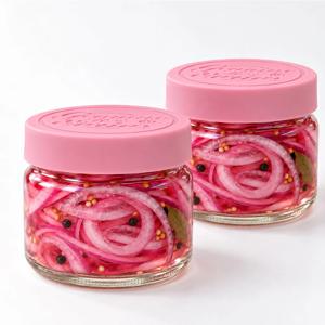 헥사 제뉴엔 실리콘뚜껑 입구넓은 유리병 400ml FW500G 2개세트