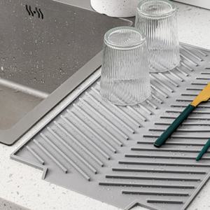 실리콘 드라잉 매트 식기건조매트 싱크대롤매트 물빠짐 그릇받침대 드라이 2color