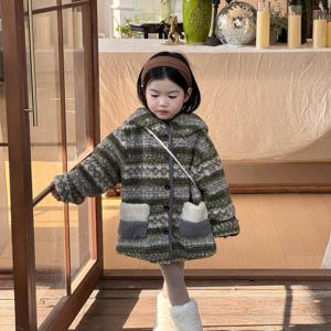 그레이 노르딕 양털 요정 후드 코트 여아코트 겉옷 트렌치코트 울코트 겨울 기모 R24780