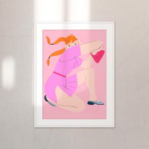 액자 Lady in lilac dress / 아가트 싱어