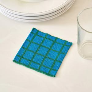 홈바디 티코스터 그린체크 10x10