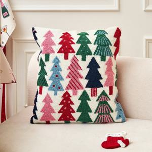 홈파티 트리 터프팅 쿠션커버 50x50