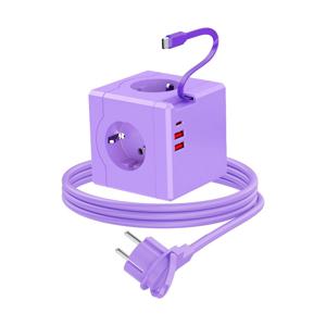 MT23 자동감김 릴케이블 큐브 납작 고용량멀티탭 4000W USB C타입 충전 케이블형