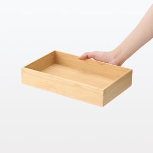 [해외] 대나무 원목 정리 서랍 트레이 화장대 데스크 수납 박스 17x26x5.5cm