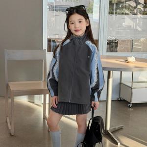 레이스 트림 스탠드 카라 트랙 자켓 R23397