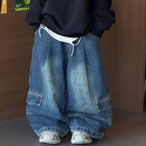 빈티지 카고 와이드 데님 팬츠 R22958