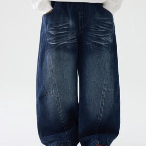 딥 인디고 스트레이트 데님 팬츠 R22354