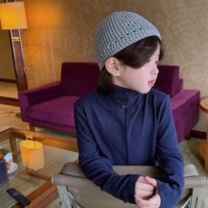 버튼 하이넥 이너 티셔츠 R21708