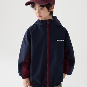 컬러 블록 후드 윈드브레이커 점퍼 R21442
