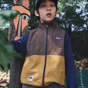컬러 블록 경량 베스트 R21532