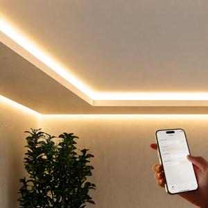 IoT 스마트폰제어 LED T5 라인 간접조명 디밍 밝기조절 색상변환 리모컨 우물천장조명