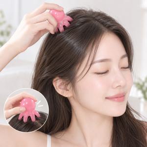 미니 문어 괄사 마사지기 두피 목 어깨 셀프 지압 마사지