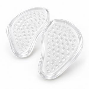 앞꿈치 실리콘 쿠션패드 2세트 3mm 접착식 재사용 하이힐 구두 발바닥 보호