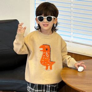공룡 자카드 라운드 니트 R26194