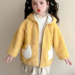 병아리 후드 스타포켓 보아 자켓 R25463