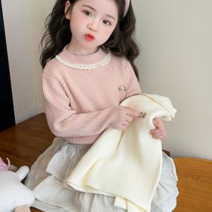 프릴카라 브로치 니트 풀오버 R25671