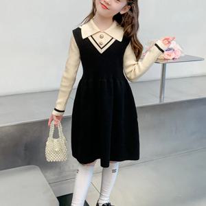카라 레이어드 니트 원피스 R25992