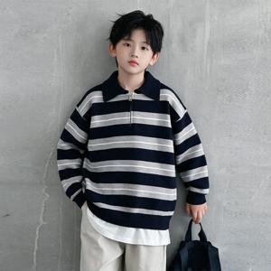 블록 스트라이프 폴로 니트 R25951
