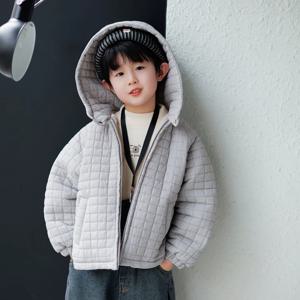 그리드 퀼팅 후드 라이트 패딩 R25827