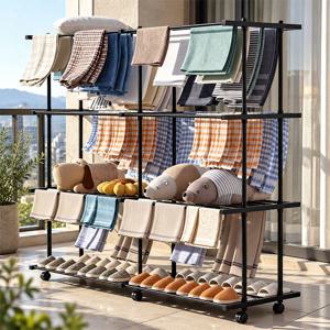 옷걸이 행거 겸 세탁실 베란다 빨래 이불 천장 건조대