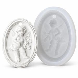 아기천사 실리콘몰드 날개천사 부조 앤틱 석고방향제 캔들몰드 벽걸이 오브제