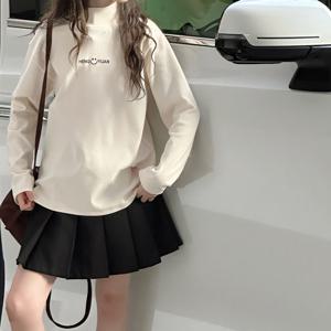 소프트 모크넥 베이직 티 여아티셔츠 긴팔티 이너 레이어드티 가을 브라운 R23942