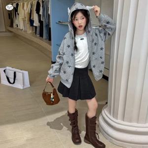그레이 스타 니트 후드 가디건 여아가디건 겉옷 집업 니트가디건 가을 주니어 R23917