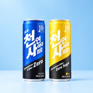 천연사이다 제로 + 천연사이다 제로 망고 250ml X 각30캔 (총 60캔)