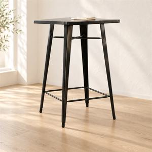 블랙 철제 바테이블 사각형 주방 홈카페 식탁 700