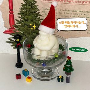 론리 산타 +모자 SET 캔들 크리스마스 눈사람 오브제 향초 겨울 인테리어 소품 선물세트