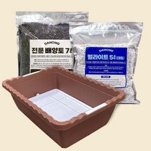 베란다 텃밭세트 3종(상토2종+초화박스)1호 쌈채소 전용.방울토마토 상추 키우기