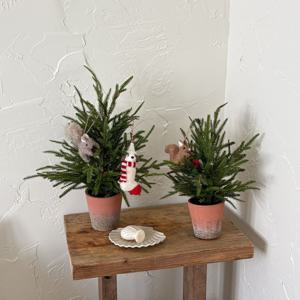 무장식 페이퍼포트 테라코타 빈티지 크리스마스 트리 조화 화분 (40/50/60cm)
