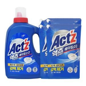 피죤 액츠 퍼펙트 베이킹소다 액체세제 3L+리필 1.5L 2입 x2 /일반드럼겸용